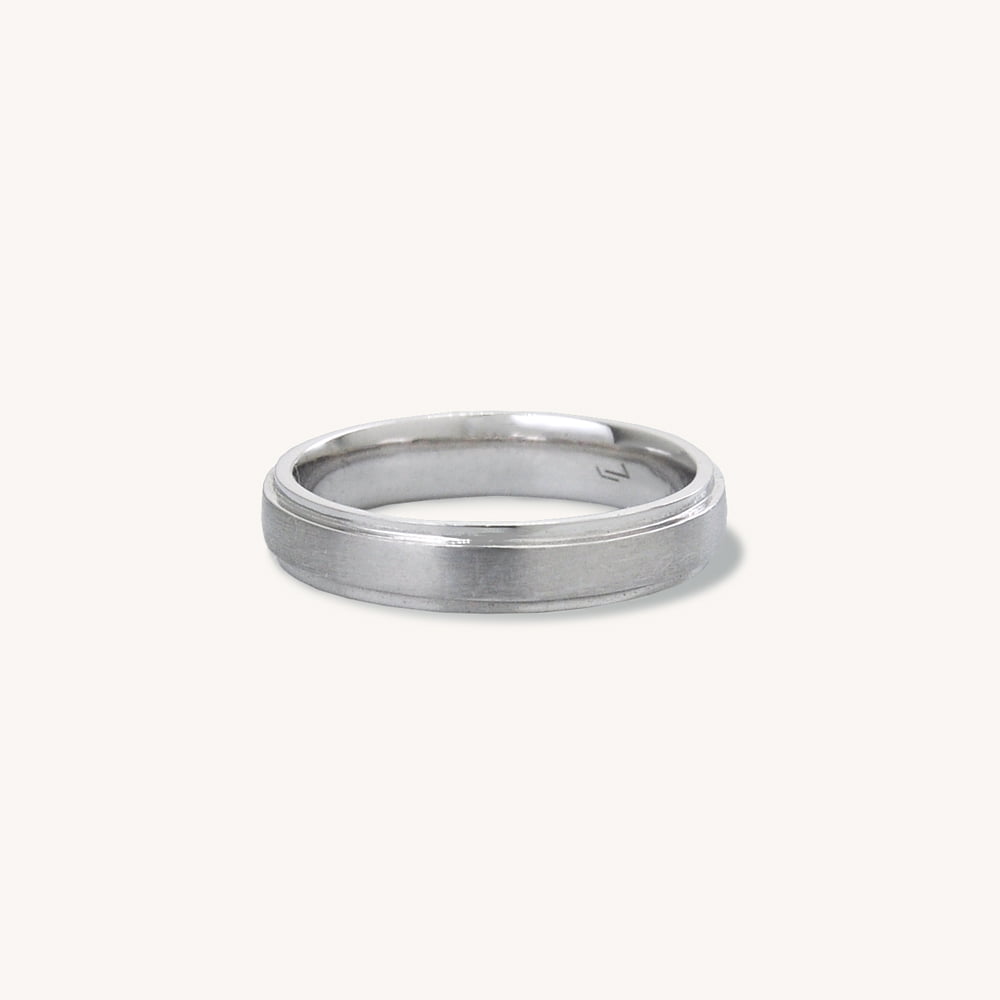 Satin Beveled Ring