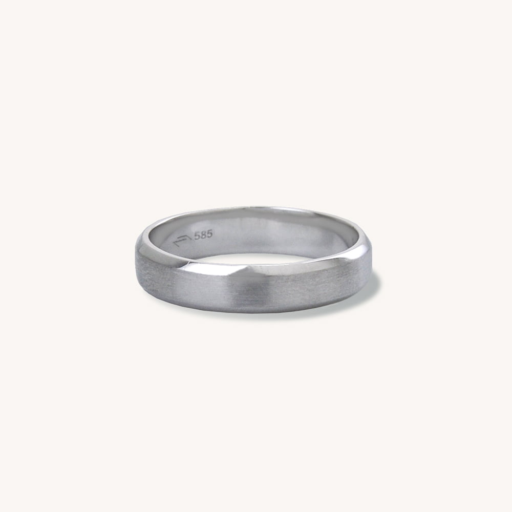 Textured Finished Beveled Edge Ring