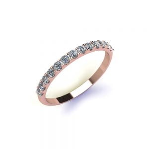 Satin Beveled Band + Dazzling Pave Set Diamond Ring