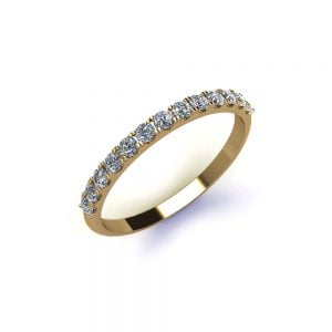 Satin Beveled Band + Dazzling Pave Set Diamond Ring