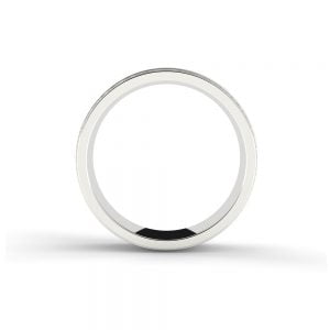 Satin Beveled Ring + Refined Centre Slit Diamond Band