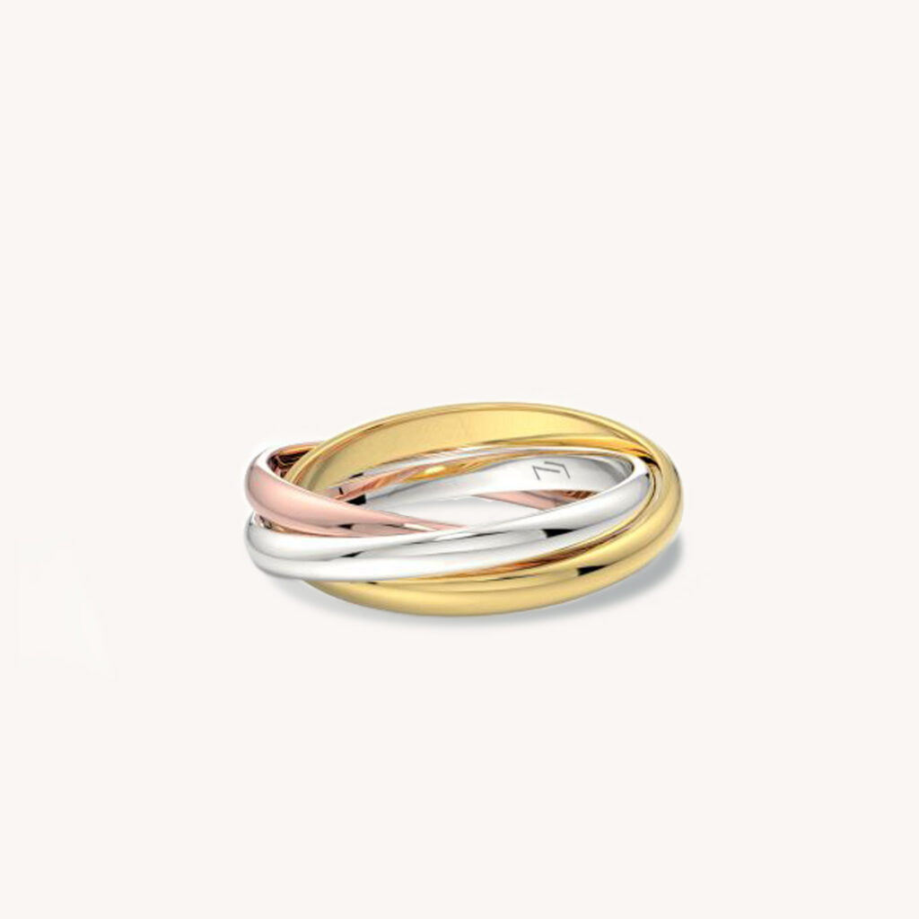 Trinity Intertwined Three Gold Ring