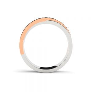 Dualtone intertwine diamond band - 2 DualTone Gold Intertwine Micro-Pave Ring