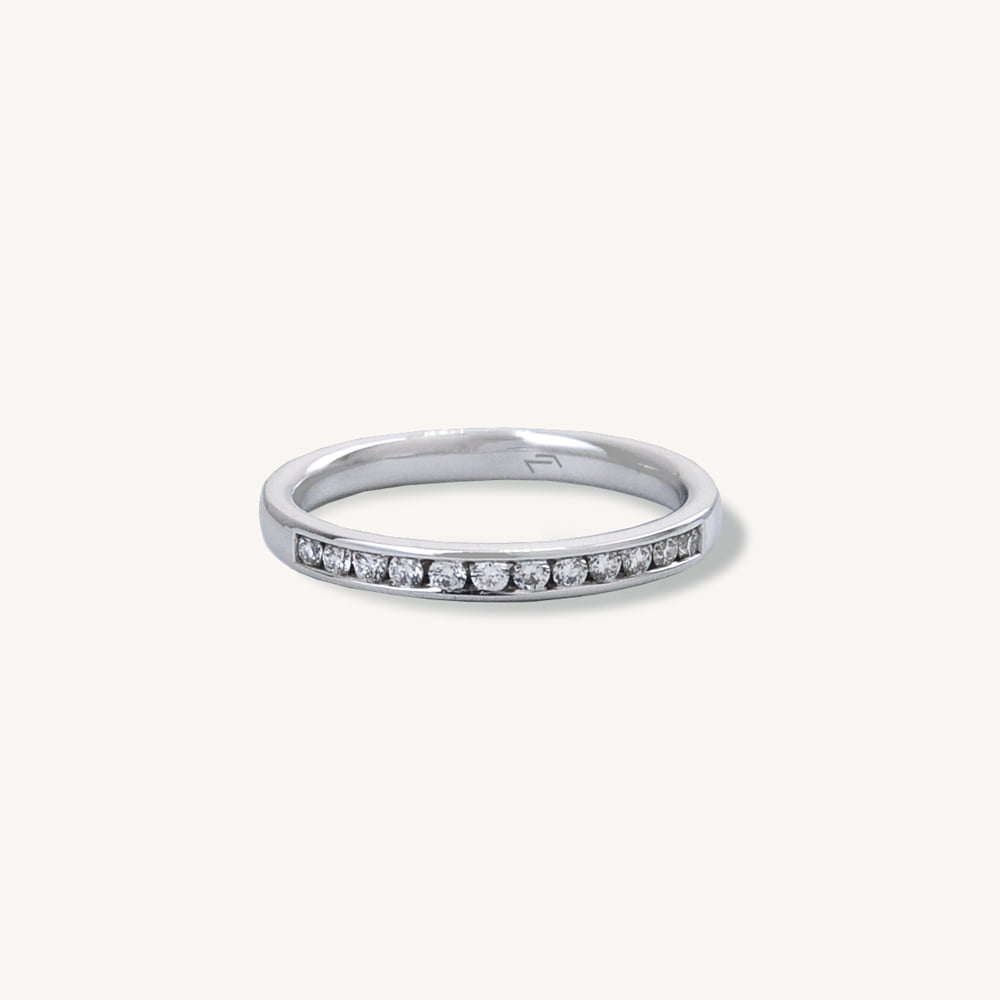 Channel Round Cut Diamond Ring