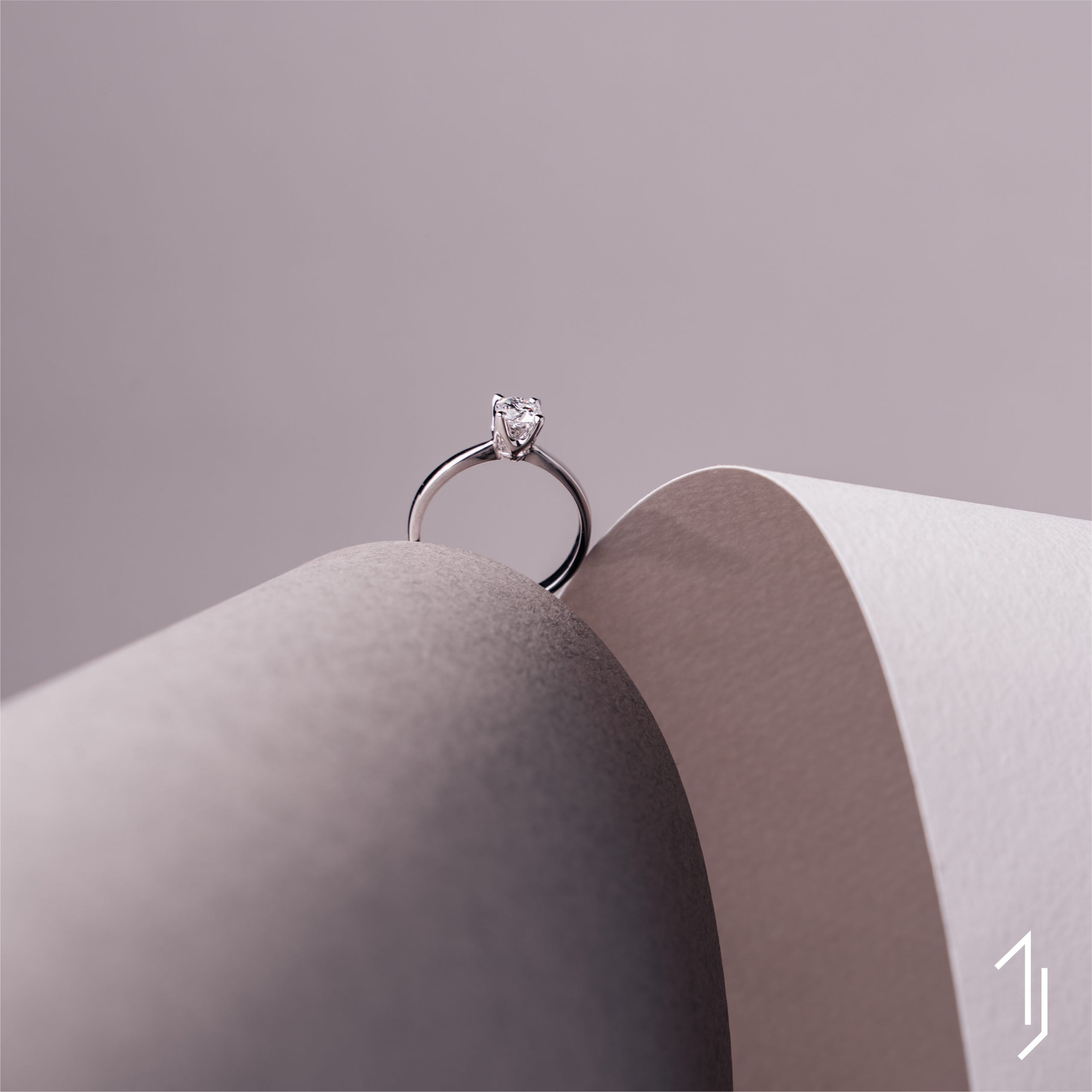 Ally | Engagement Ring With Low-Set Diamond | VANBRUUN
