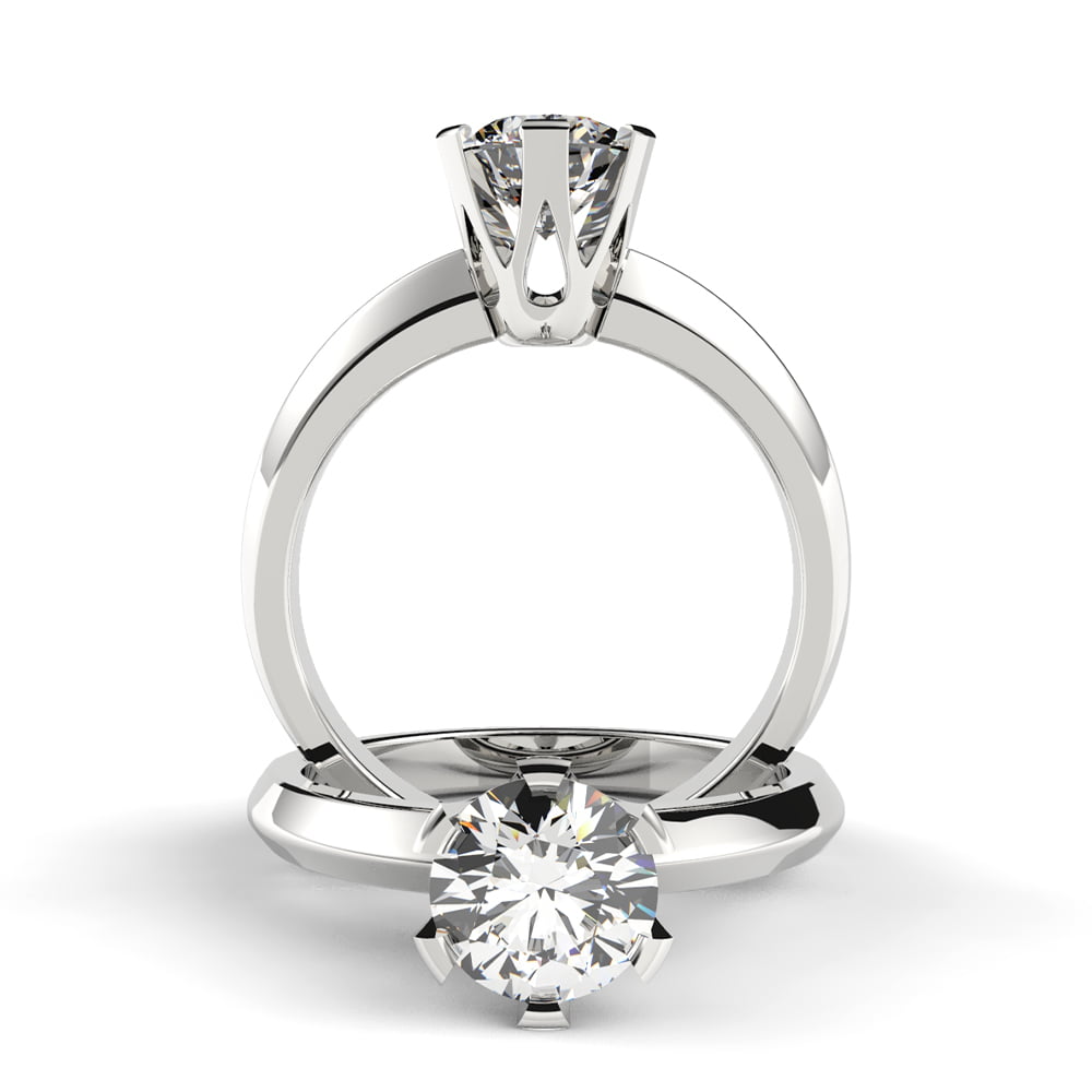 Knife Edge Diamond Engagement Ring