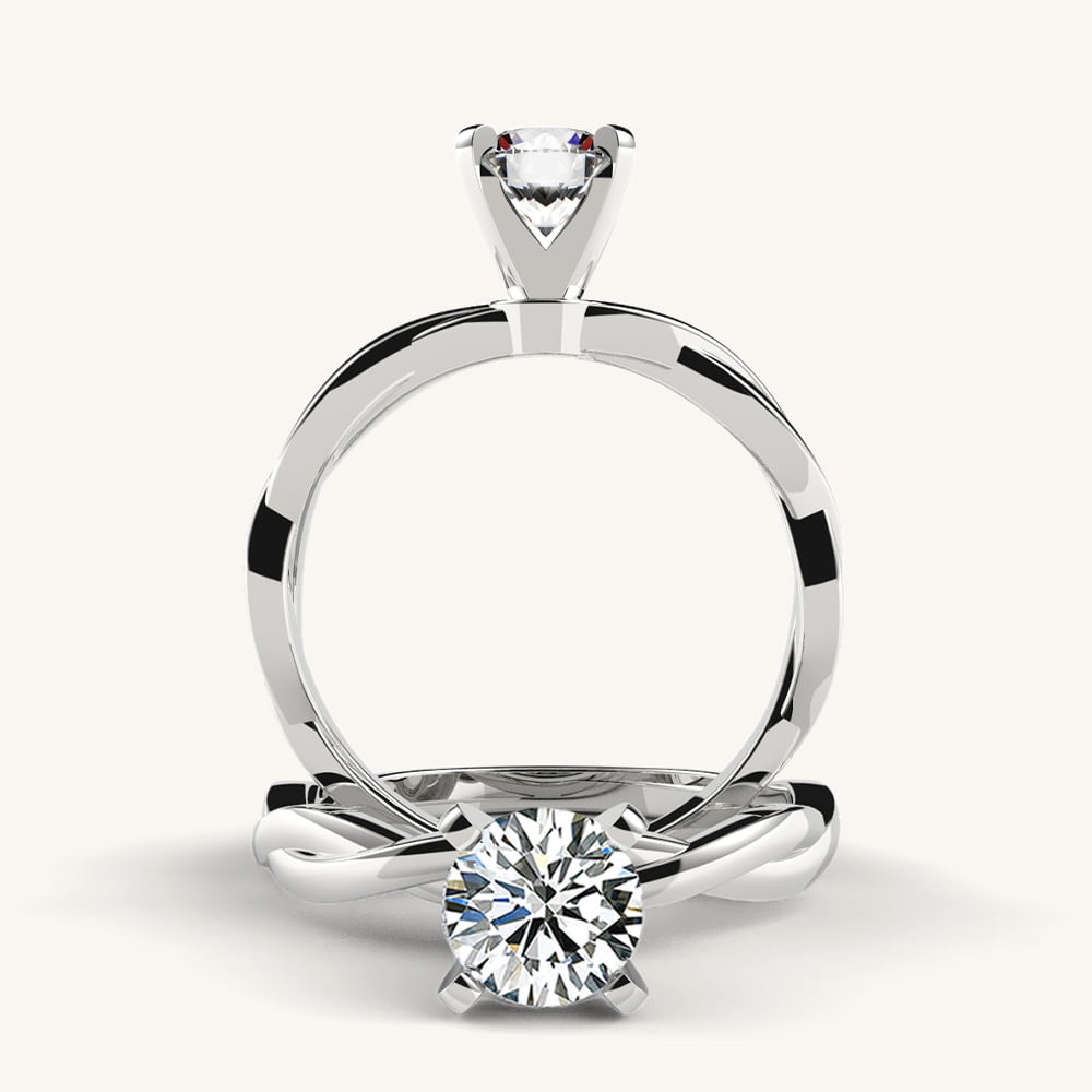 Eternity Spiral Diamond Engagement Ring