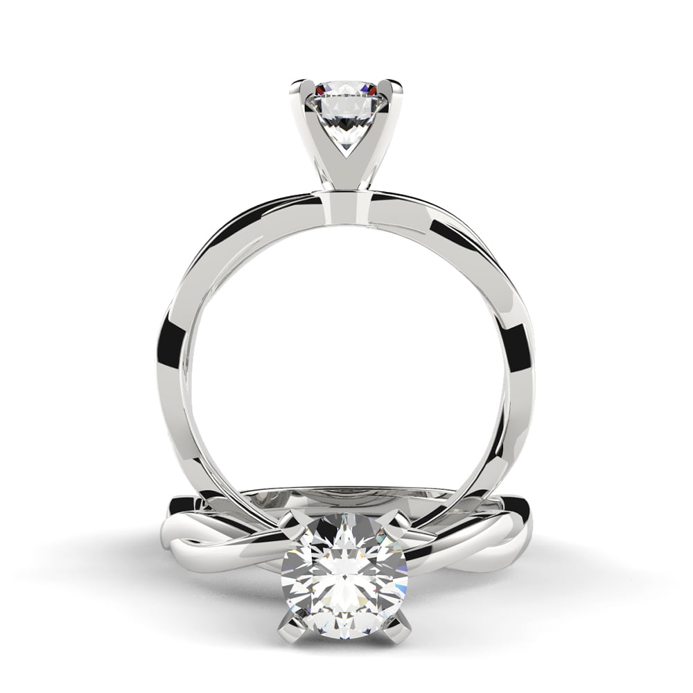 Eternity Spiral Diamond Engagement Ring