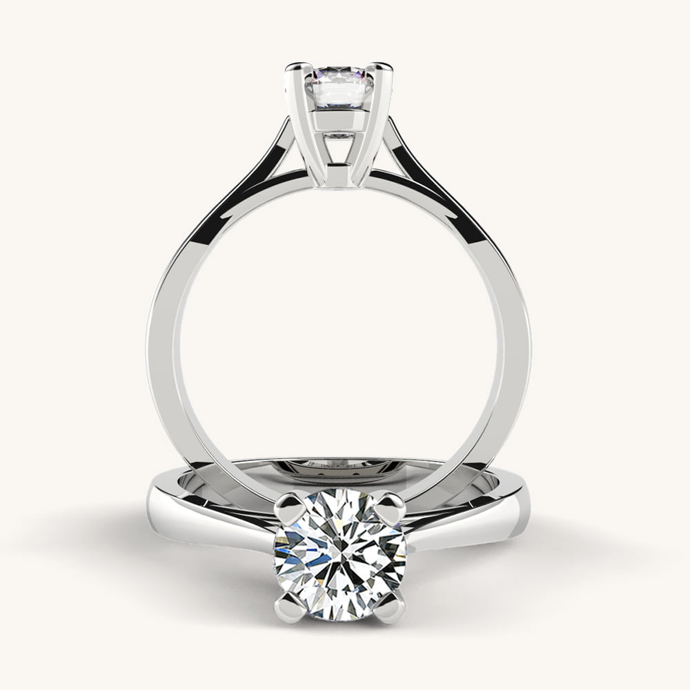 Cathedral Diamond Engagement Ring