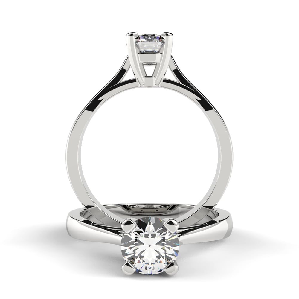 Cathedral Diamond Engagement Ring