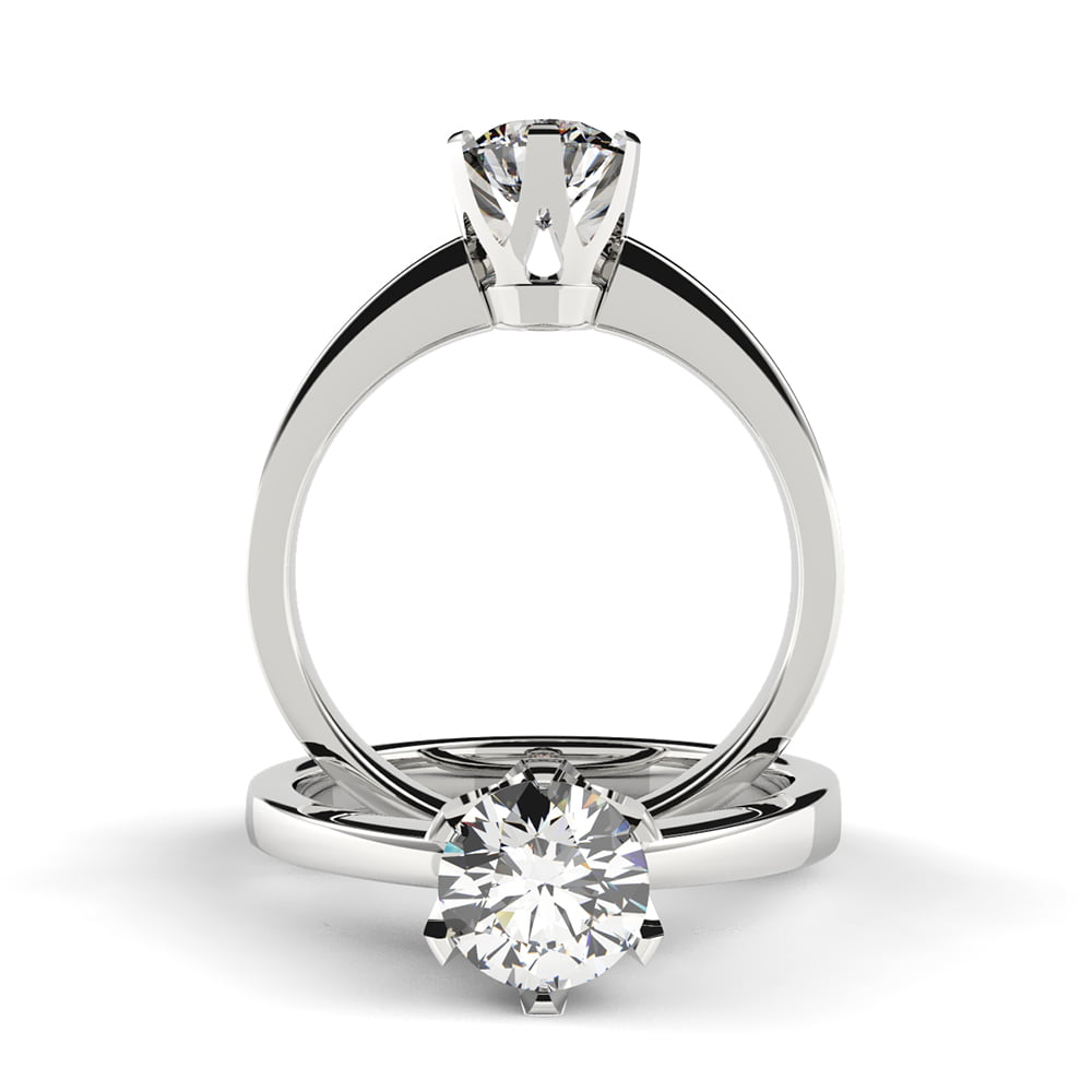 Tapered Diamond Engagement Ring