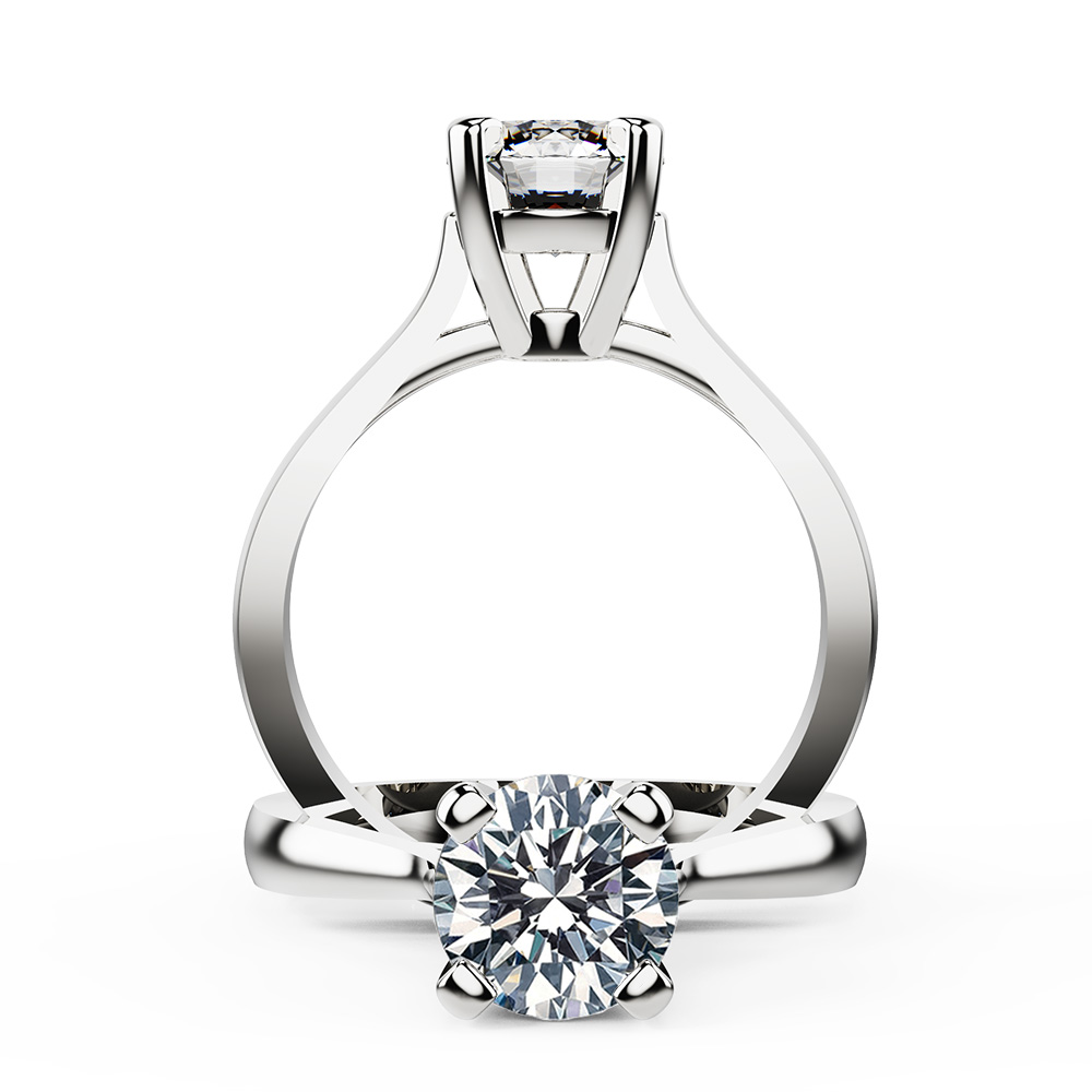 Cathedral Diamond Engagement Ring