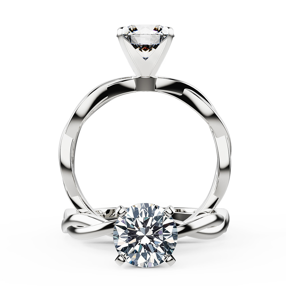 Eternity Spiral Diamond Engagement Ring