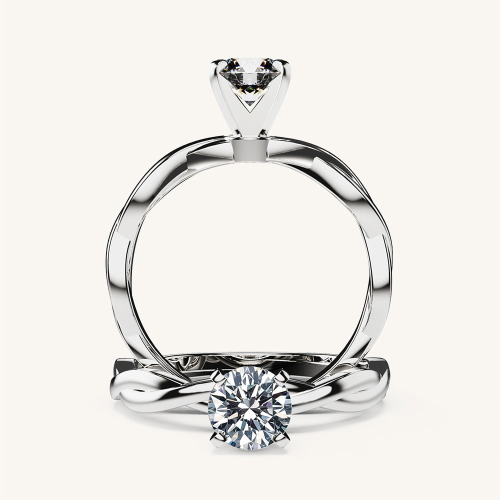 Eternity Spiral Diamond Engagement Ring