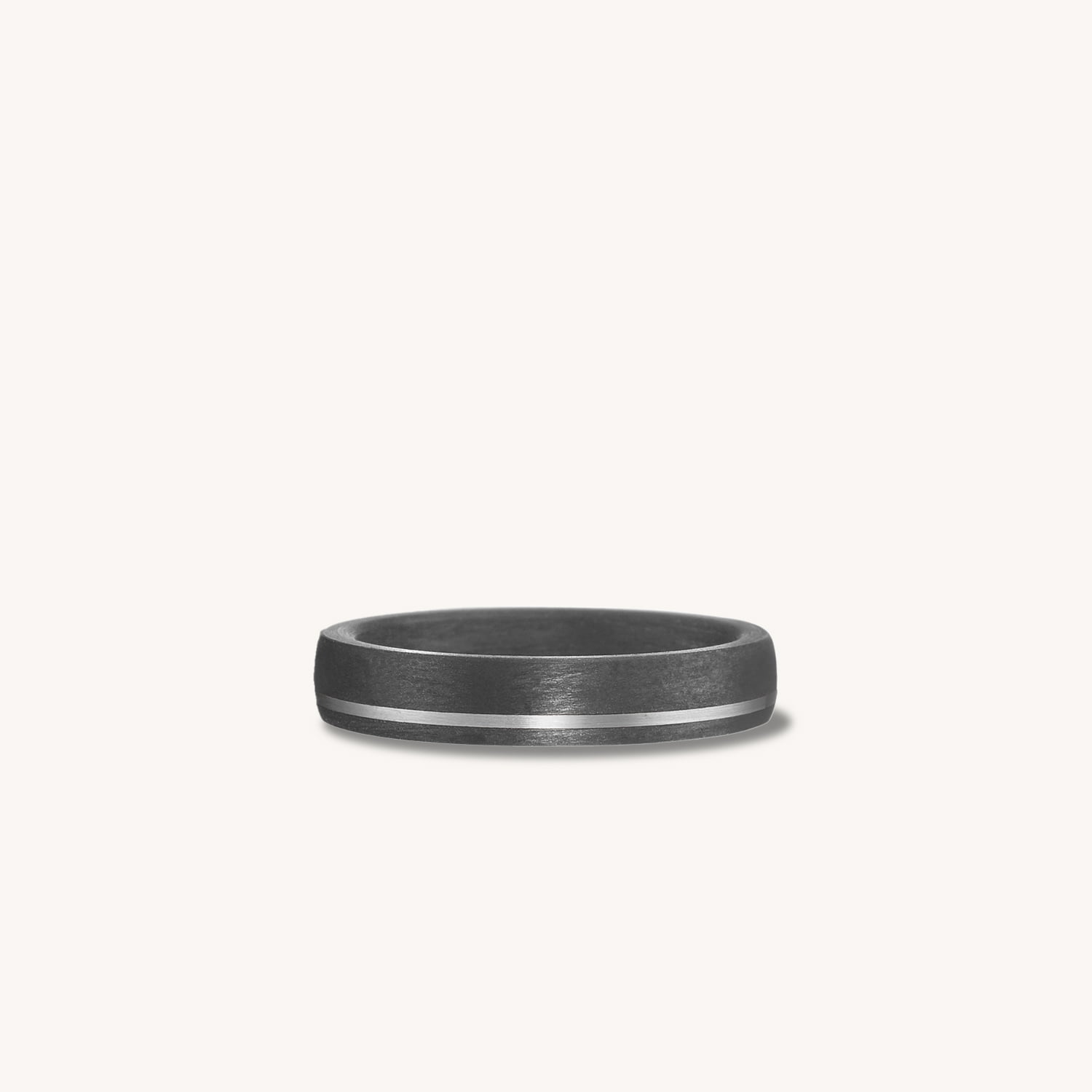 Carbon Fiber and Palladium Ring 4.50mm - Tailored Jewel