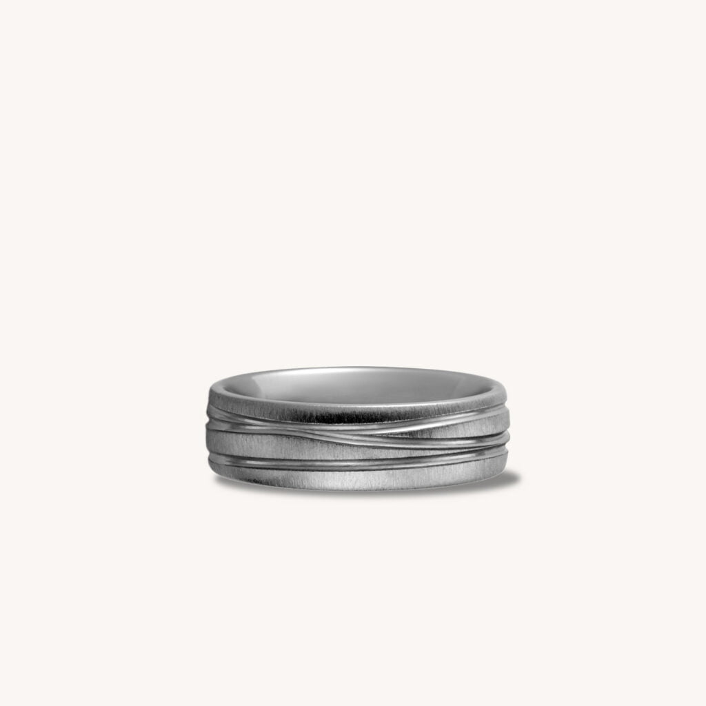 Coil Detail Titanium Ring
