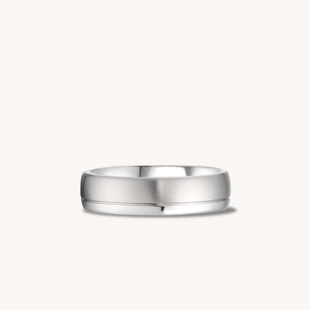 Slit Edge Half Dome Stainless Steel Ring