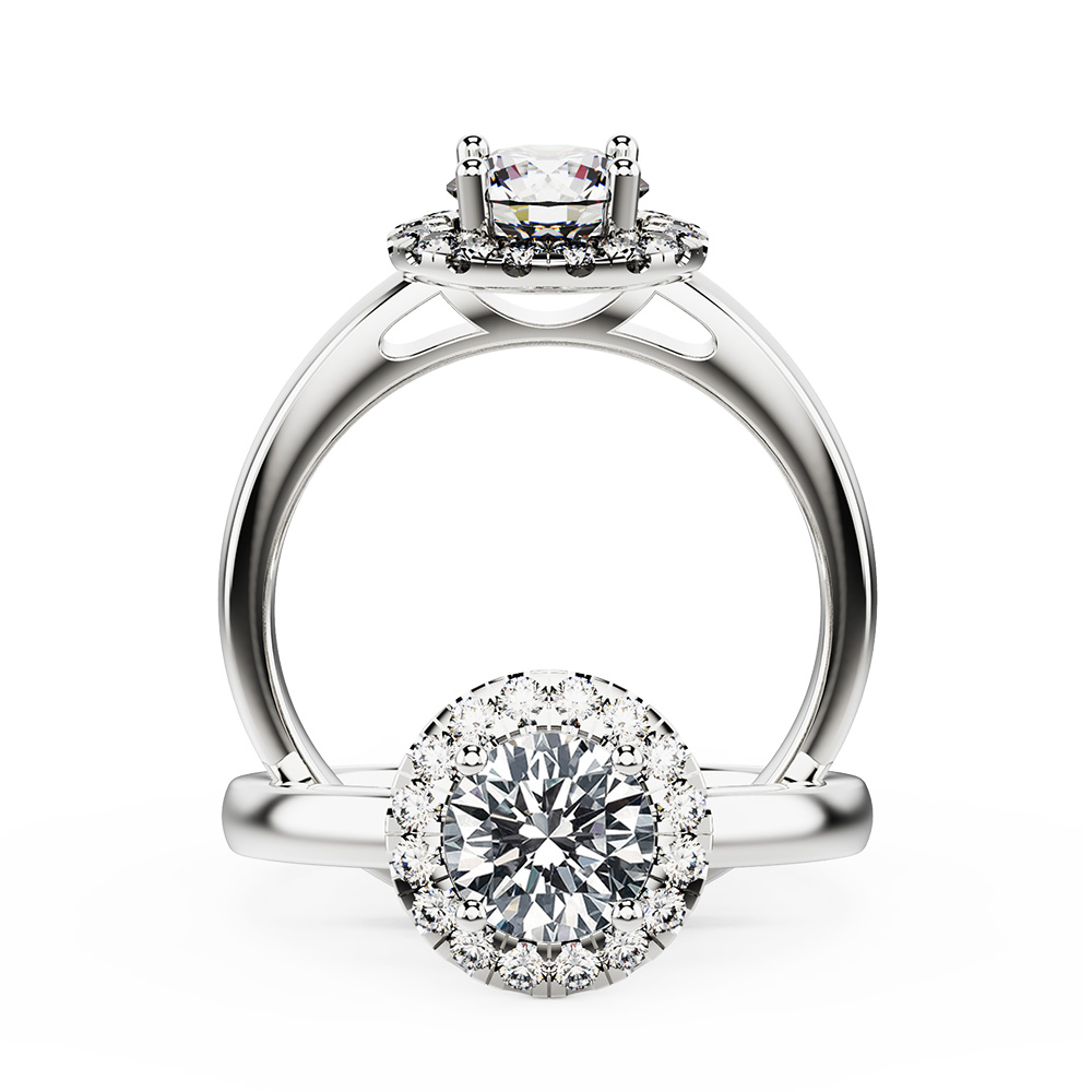 Classic Diamond Halo Ring