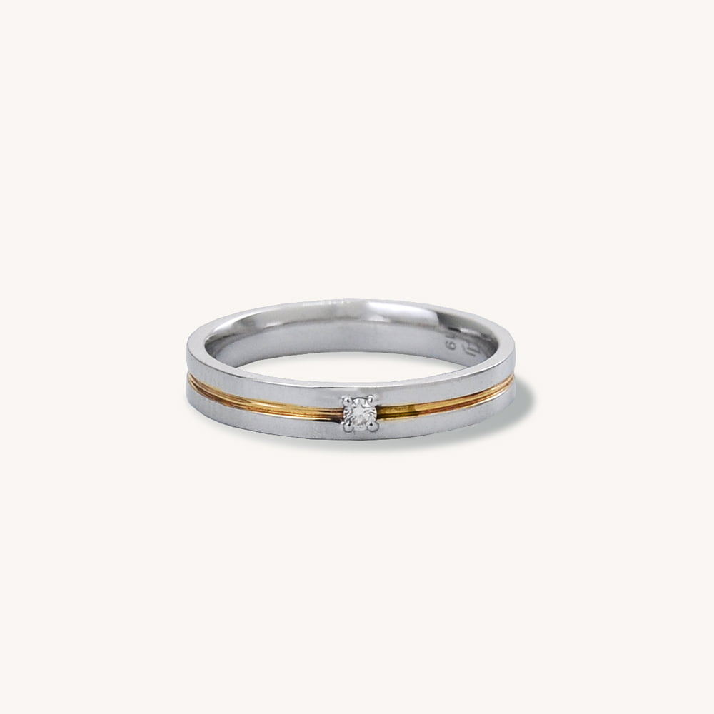 Single Slit Neat Diamond Band