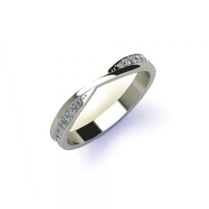 Milgrain Edge + Intertwined Harmony Diamond Bands