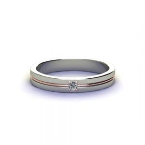 Single Slit Neat Diamond Band