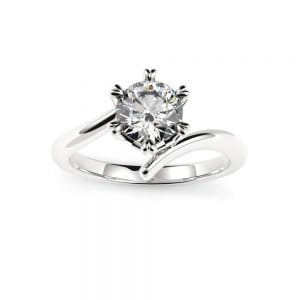 Fateful Love Mark-Twirl Diamond Engagement Ring