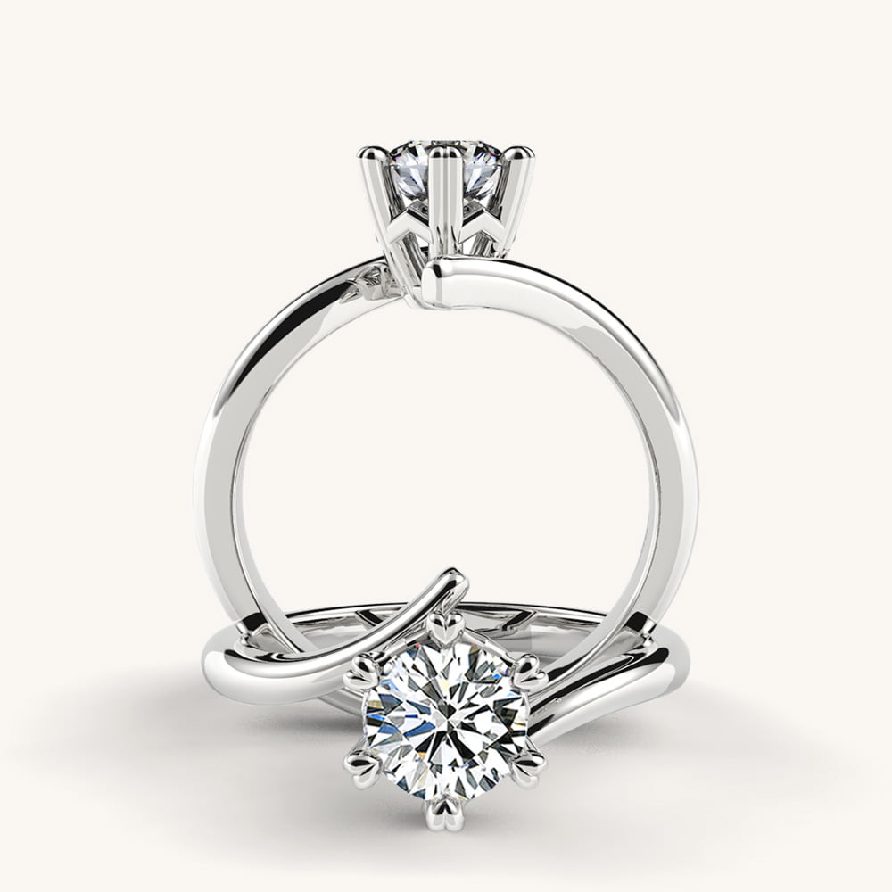 Fateful Love Mark-Twirl Diamond Engagement Ring