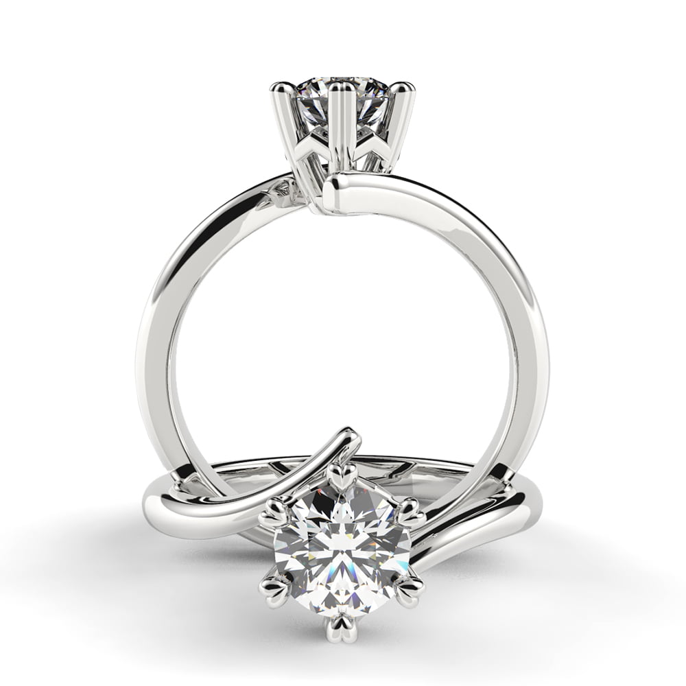 Fateful Love Mark-Twirl Diamond Engagement Ring