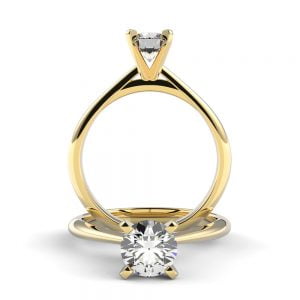 Petite Tapered Diamond Engagement Ring