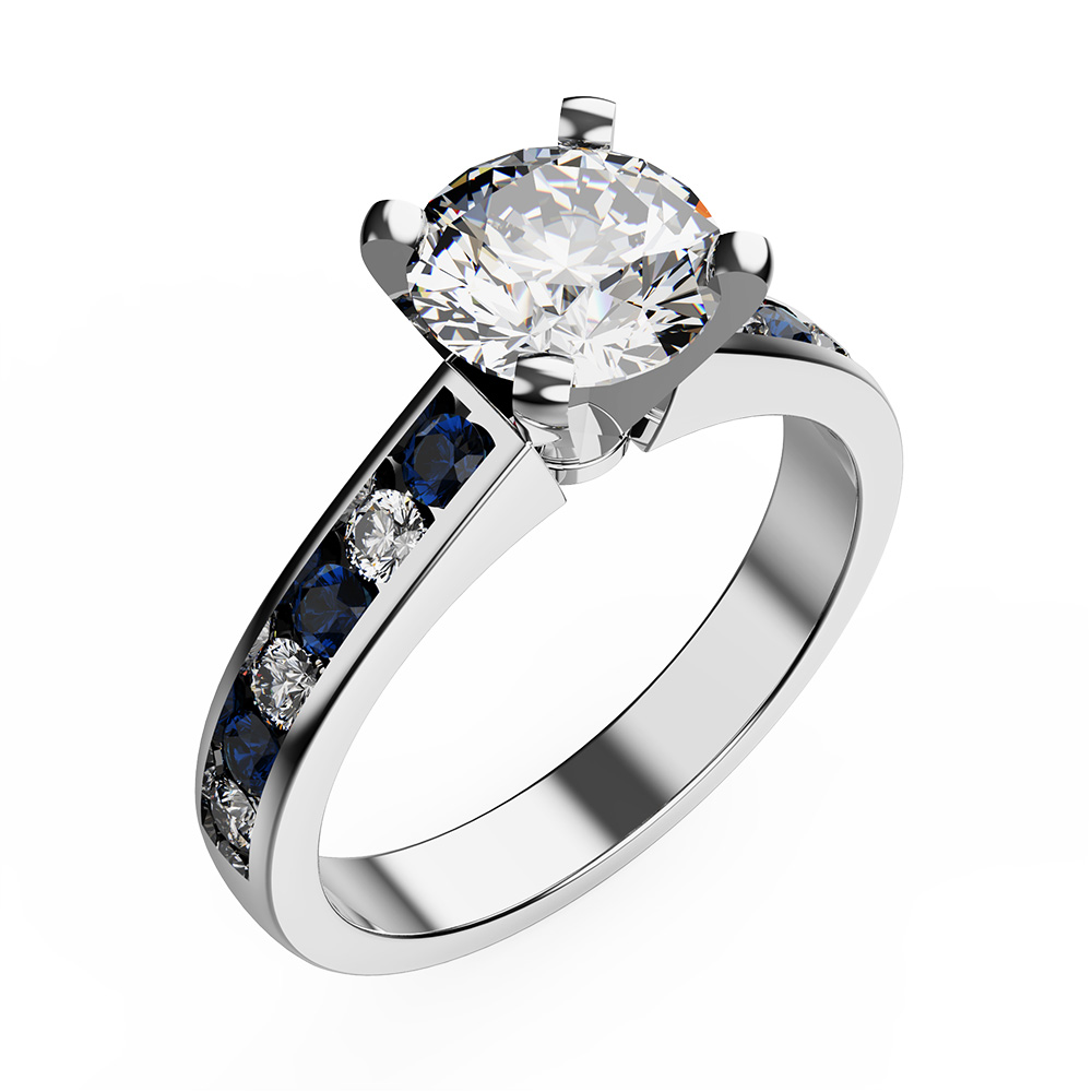 Round Brilliant Channel Set Engagement Ring | Style 70809