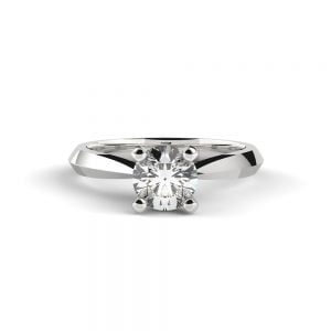 Cathedral Knife Edge Diamond Engagement Ring