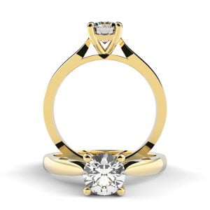 Cathedral Tapered Diamond Engagement Ring