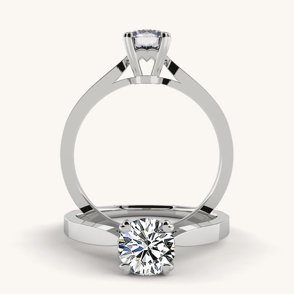 Delicate Love-Mark Diamond Engagement Ring