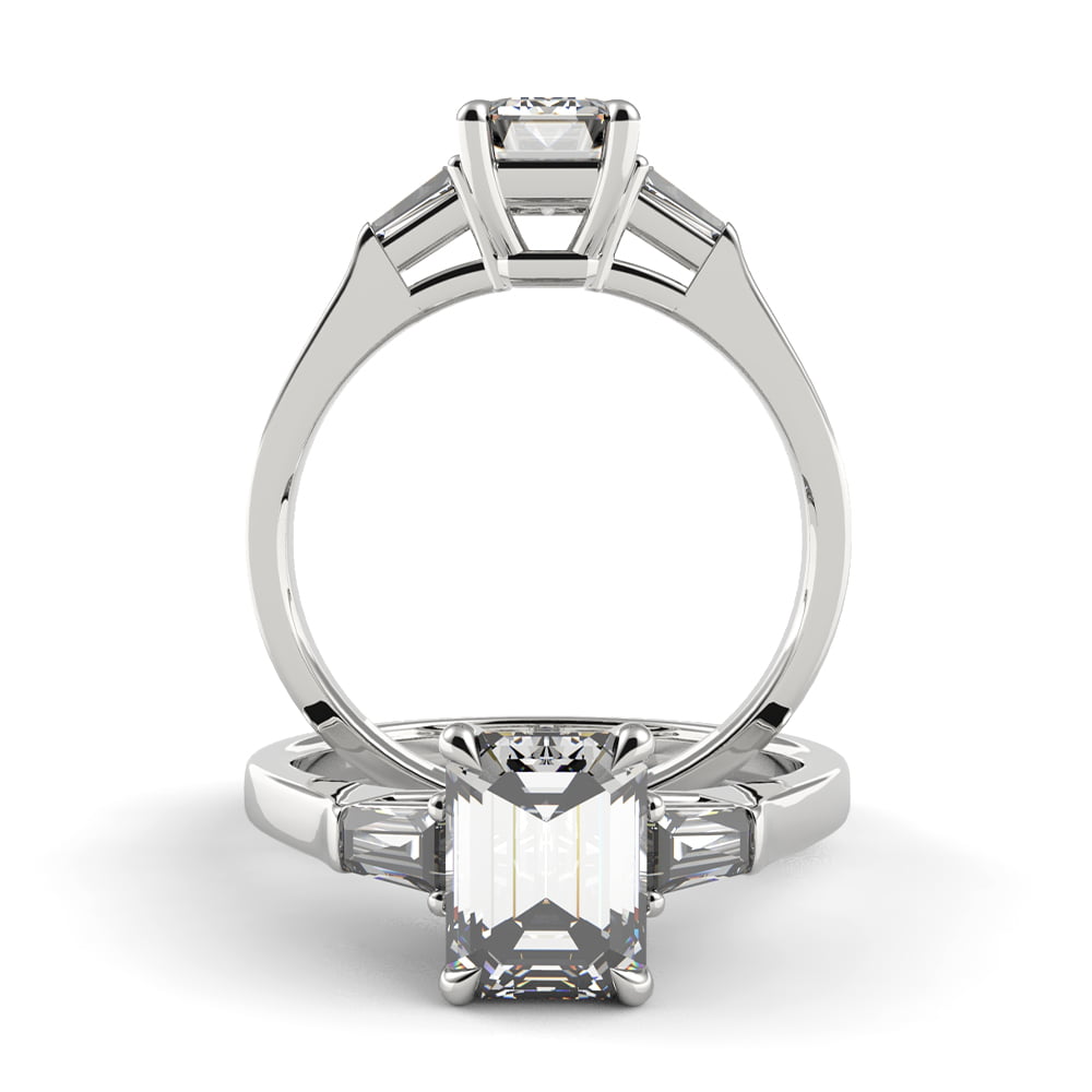 Emerald Baguette Diamond Ring