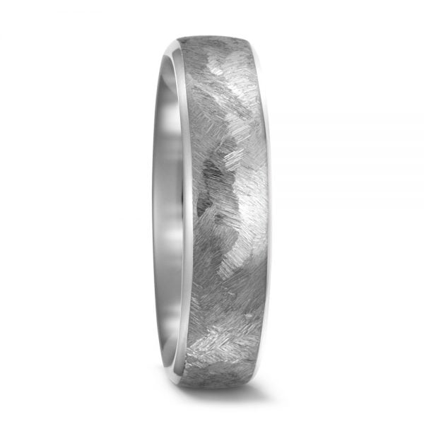 Titanium Brush Polish Textured Ring