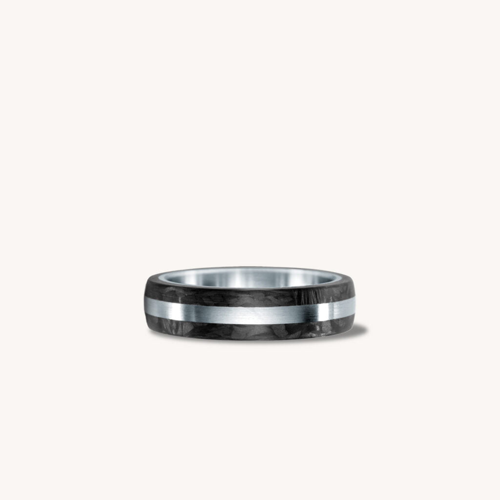 Carbon-Stainless Steel Inlay Ring