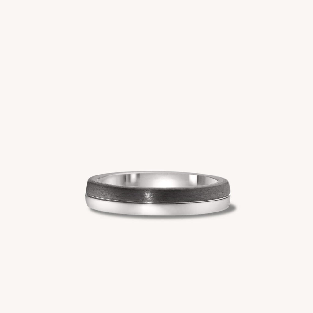 Dual-Tone Carbon Titanium Ring