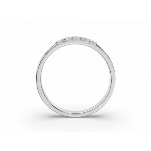 5 Diamond Pavé Thin Wedding Band