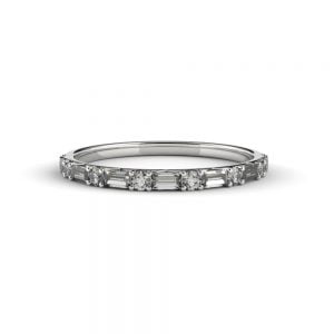 Brilliant Round & Baguette Diamond Band