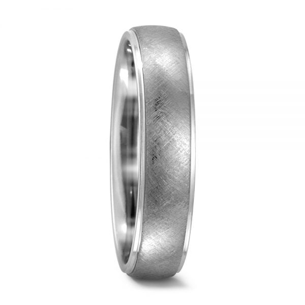 Stiletto Gray Titanium Textured Ring
