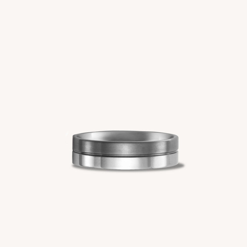 Centre Slit Titanium Ring