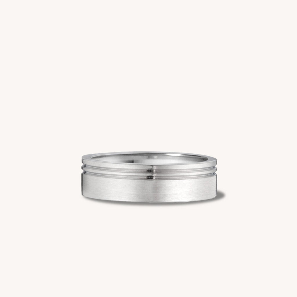 Double Slit Flat Stainless Steel Ring