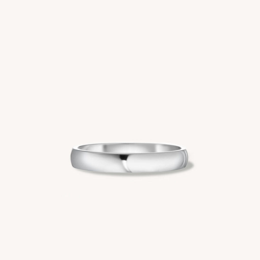Classic Polished Steel Dome Stainless Steel Ring