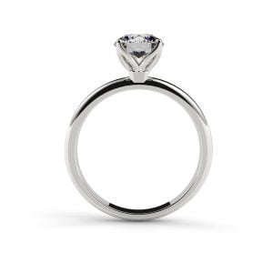 Four Petal Flower Diamond Engagement Ring