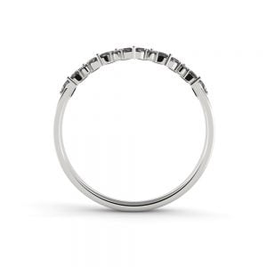 Petals Dot Diamond Wedding Band