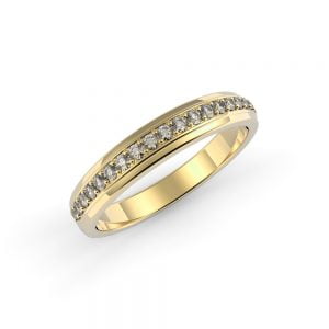 Refined Centre Slit Diamond Band