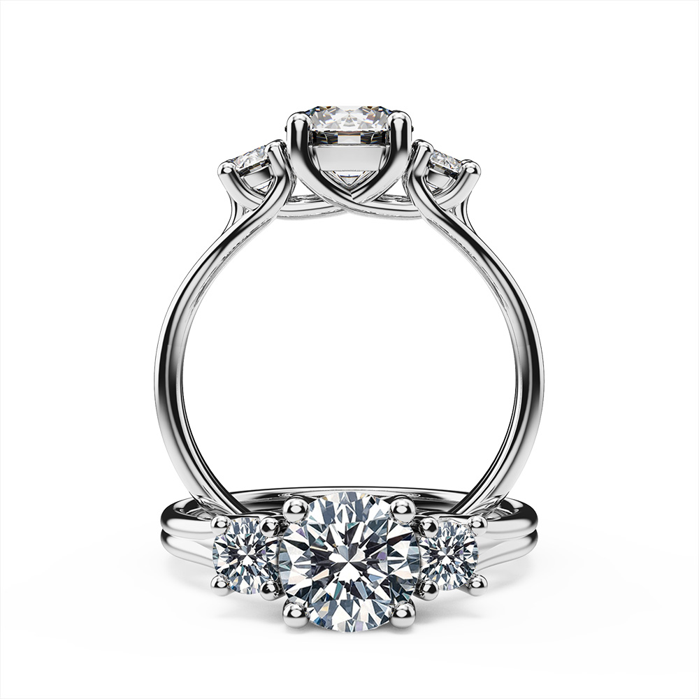 3-Stone Trellis Diamond Ring