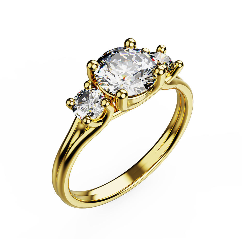 Vintage 18 Carat Yellow & White Gold Five Stone Trellis Diamond Ring –  Imperial Jewellery