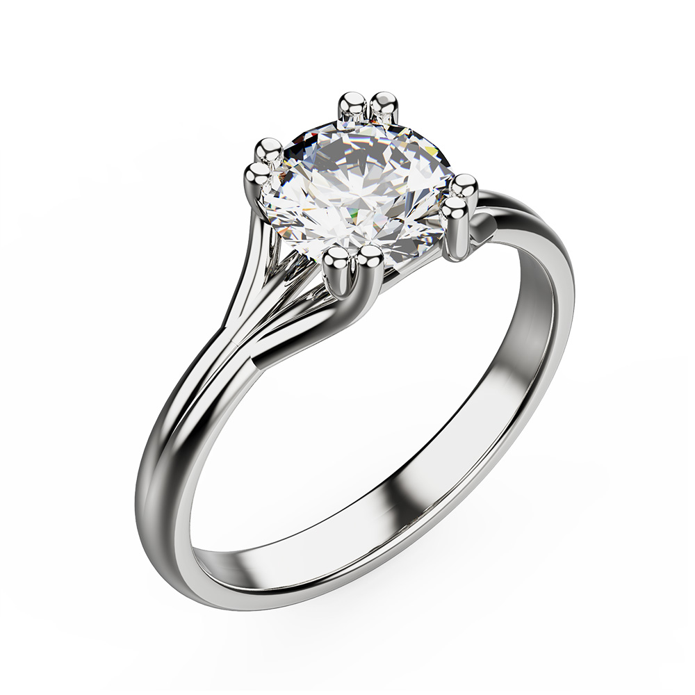 Classic Split Shank High Polish Engagement Ring – Kirk Kara