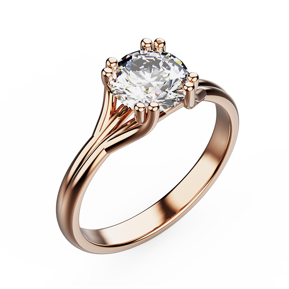 1.0ct Double Prong Split Shank Diamond Engagement Ring 4